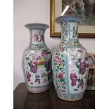 A pair of chinese vases 17 inches Excellent condition