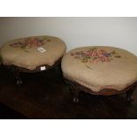 Pair of victorian foot stools