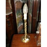 pr brass lamps converted candlesticks