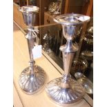 pair silver candlesticks