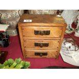 miniature set of drawers in oak