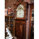 Antique mahogany 8 day long cased clock