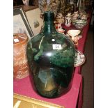 Large green bottle 44cm ht x 25 dia