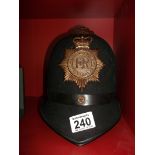 Welsh policemans helmet ( Dyfed- Powys Constabulary Made England Christies London size 6 ...plus