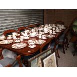repro dining table + 10 chairs