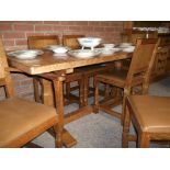 lizardman oak dining table