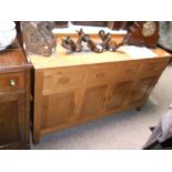 Lizardman oak sideboard 4'6"