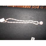 rose quarts necklace