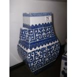 Chinese blue and white vase with 6 character marks 35cm height ( excellent condition )