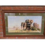 David Shepherd print of elephants