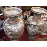 A pair of late 19th century Japanese signed vases 51cm D/D