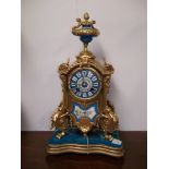 A French ormolu mantle clock by Richard and co. of Paris in good condition 19c.