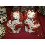 pair of Staffordshire dogs