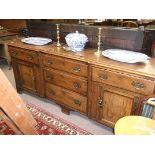 Antique oak dresser base