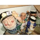 Royal Doulton toby jug + 3 others