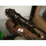 Meiji bronze tiger and stand