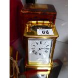 Brass carriage clock Worthington Paris