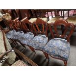 5 Victorian mahogany dining chairs