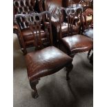 2 x Chippendale style chairs