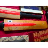 Somerset 1978 Cricket Club bat signed