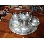 Pewter tea set