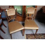 Pair of antique inlaid chairs