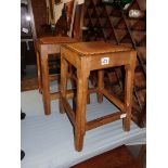 Pair of Yorkshire oak stools