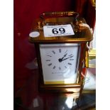 Brass carriage clock Matthew Norman London