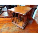 Mahogany revolving bookcase