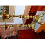 Pair of brass candlesticks