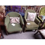 2 Antique tub style chairs