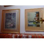 2 x signed prints by Russell Flint