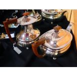 2 Silver tea pots (1305 gms) Birmingham