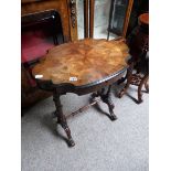 Antique fruitwood sewing table