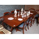 Repro' Yew table and 10 chairs