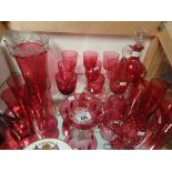 Collection of Ruby glass