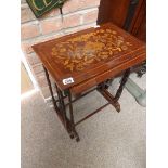 Antique marquetry nest of tables