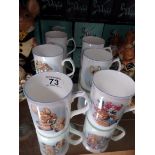 6 x Pendelfin mugs by Dutchy England