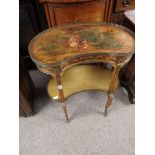 Painted antique kidney shape table