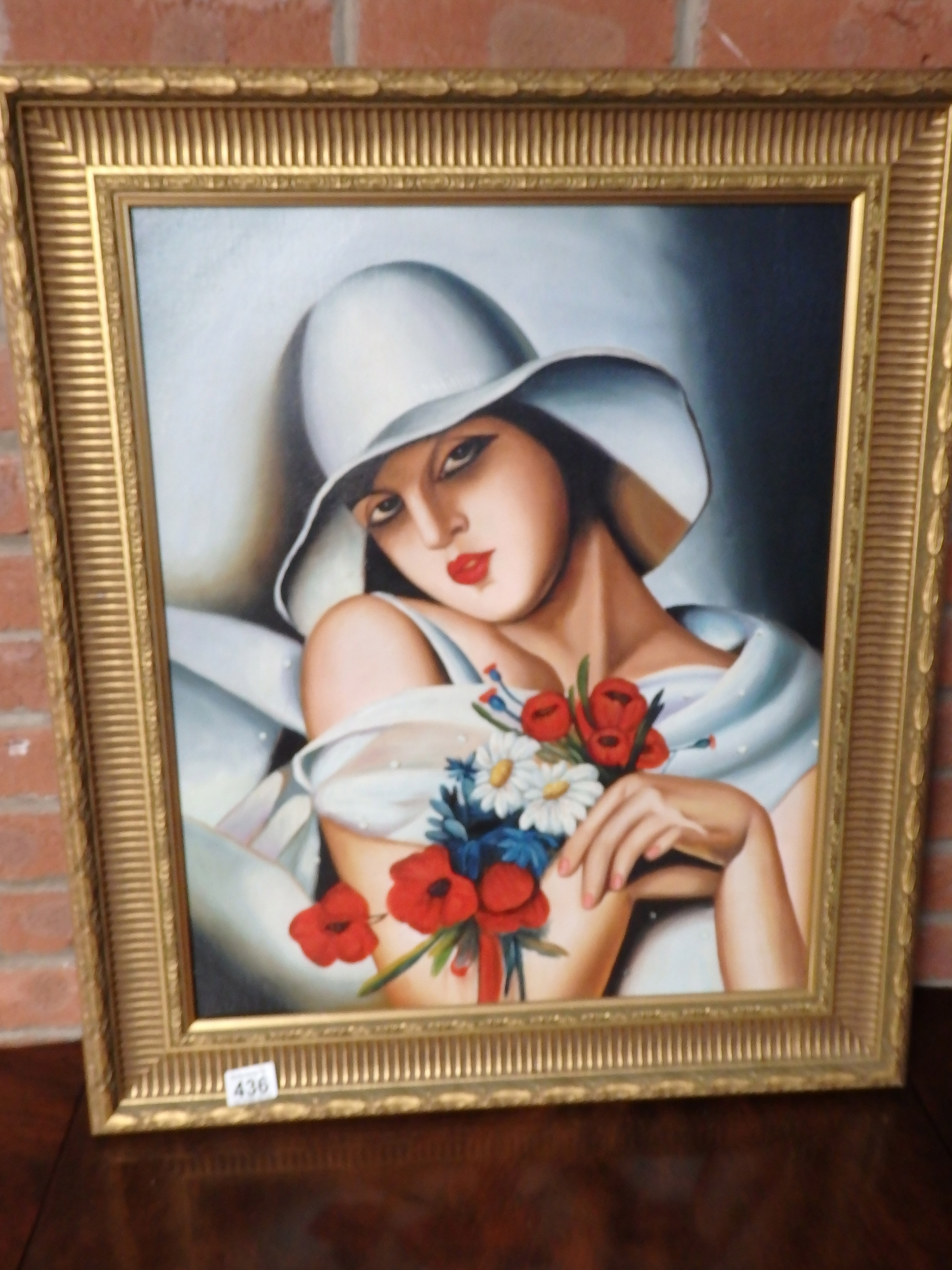 Art deco' style oil painting