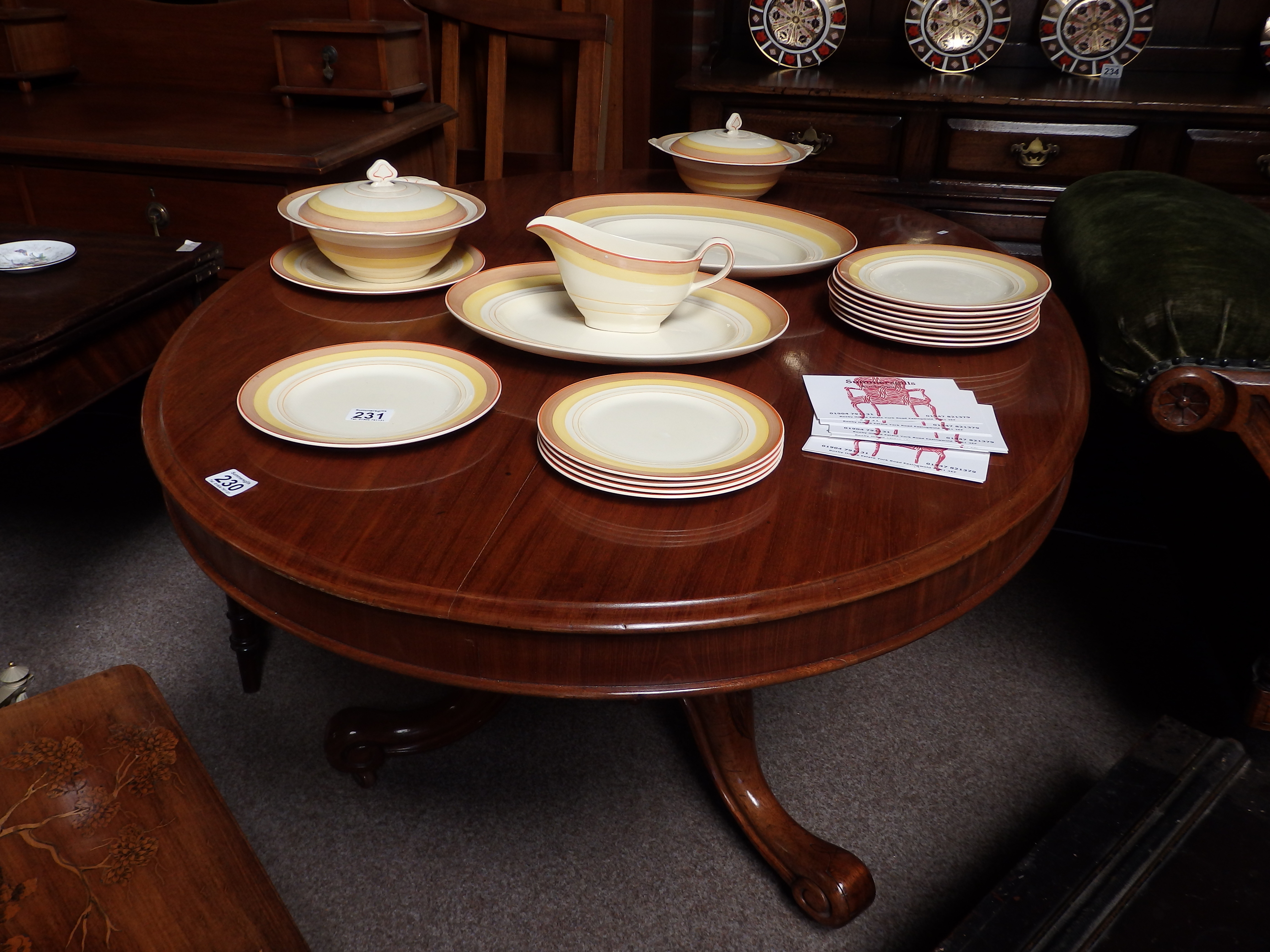 Victorian mahogany breakfast table