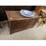 Antique oak blanket box