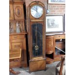20th Century oak grandmother clock