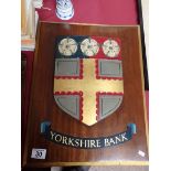 Yorkshire Bank sign 19" x 15"