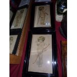 2 x cupid prints by Bessie Peace