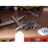 2 x dinky planes Gloster javelin and Viking