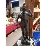 A 35" spelter soldier figure