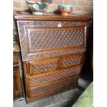 Indian carved bureau