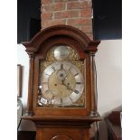 Oak Grandfather clock by Thomas Rumsey Hall