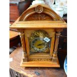 German oak mantle clock